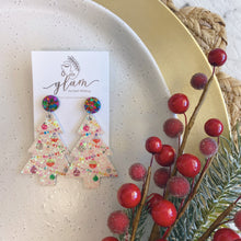 Load image into Gallery viewer, Tree Studs // Christmas Dangle Earrings
