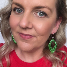 Load image into Gallery viewer, Sparkle Diamond Cut Out // Christmas Earrings

