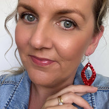 Load image into Gallery viewer, Sparkle Diamond Cut Out // Christmas Earrings
