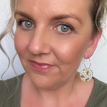 Load image into Gallery viewer, Printed Christmas Hoops // Acrylic Earrings
