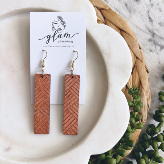 Timber Bars // Hook Earrings