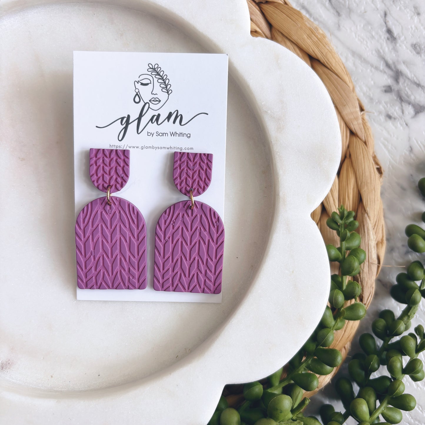 Fall Sweater // Arched Clay Stud Earrings