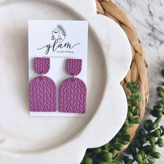 Fall Sweater // Arched Clay Stud Earrings