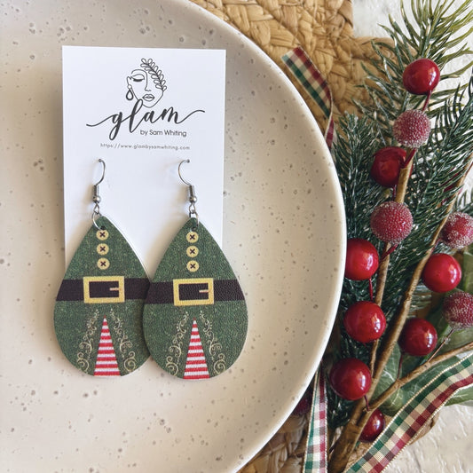 Festive Fit // Leather Earrings