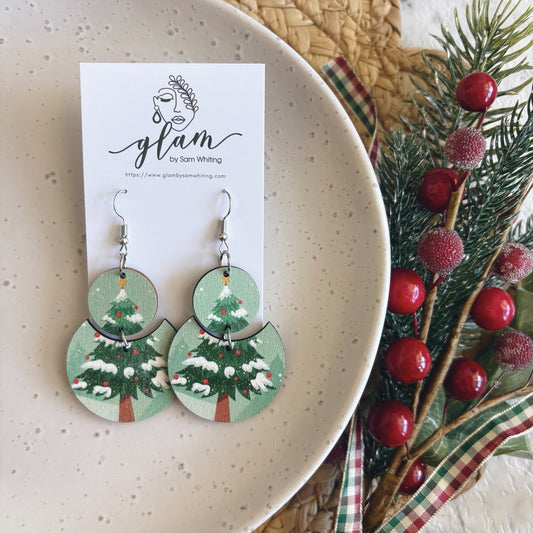 Snowy Spruce // Timber Earrings