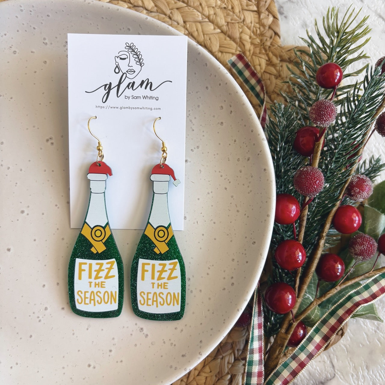 Fizz The Season // Long Acrylic Earrings