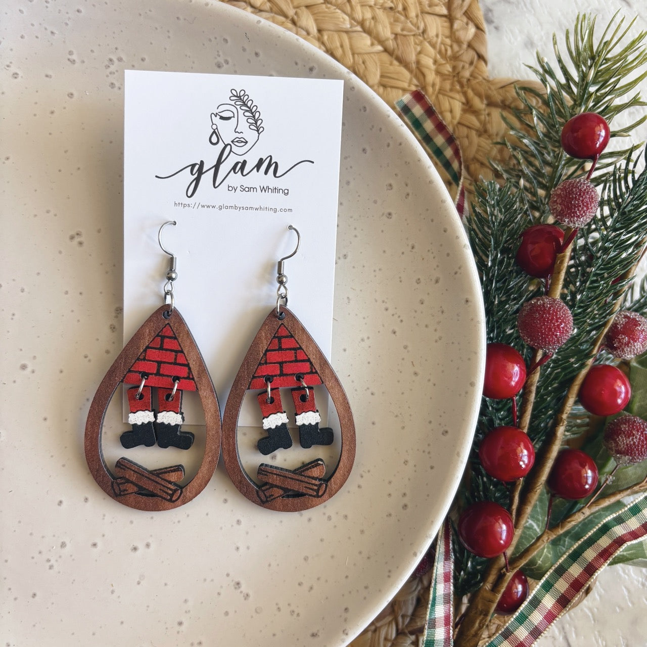 Santa's Visit // Timber Earrings