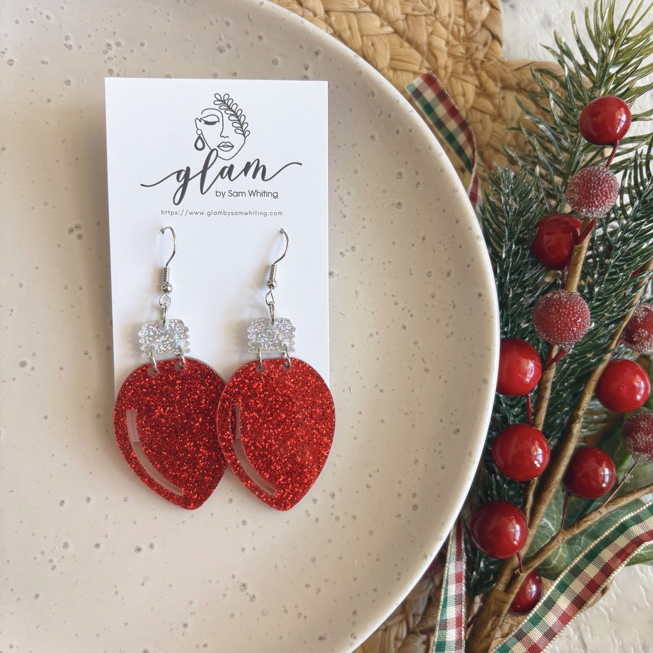 Christmas Baubles // Acrylic Earrings