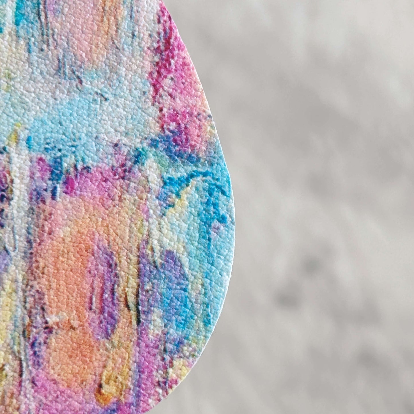 Fairy Floss Teardrops // Leather Earrings