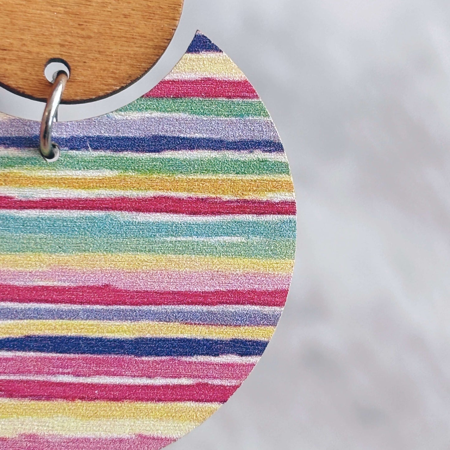 Carnival Stripe Crescents // Timber Earrings