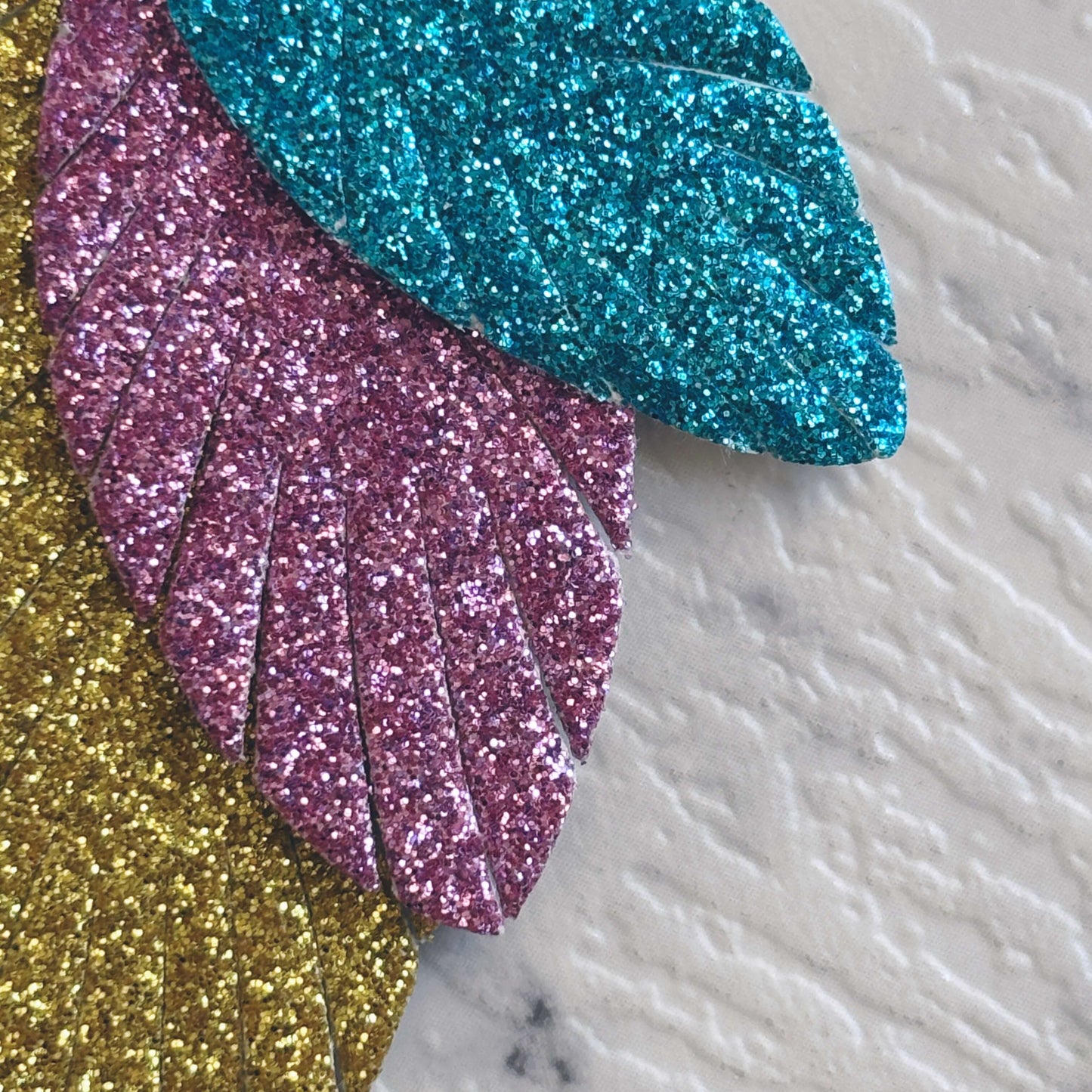 Fiesta Sparkle Dangles // Leather Earrings