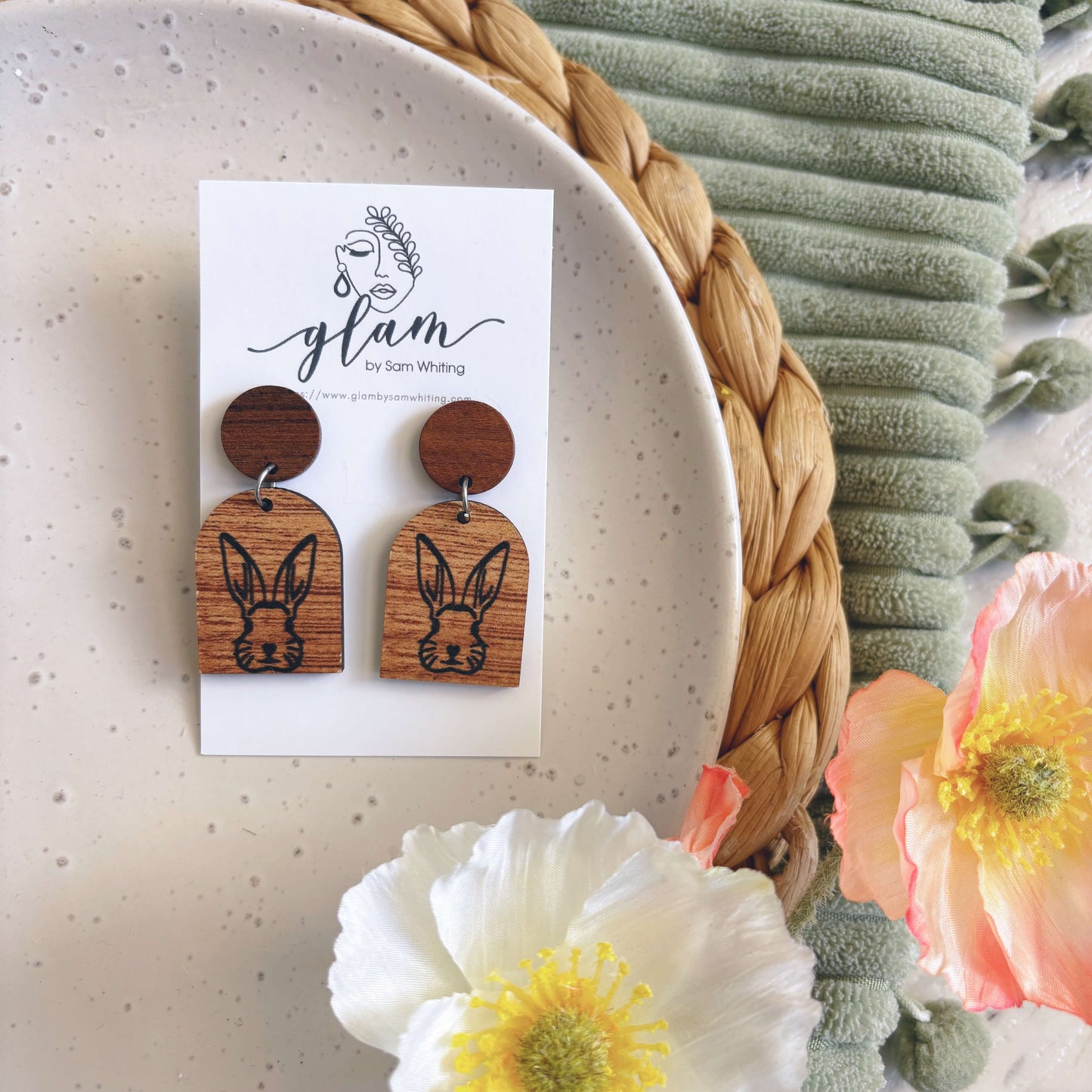 Timber Easter Studs // Wooden Earrings