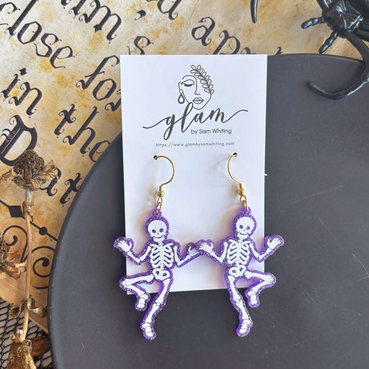 Spooky Skeleton // Acrylic Earrings