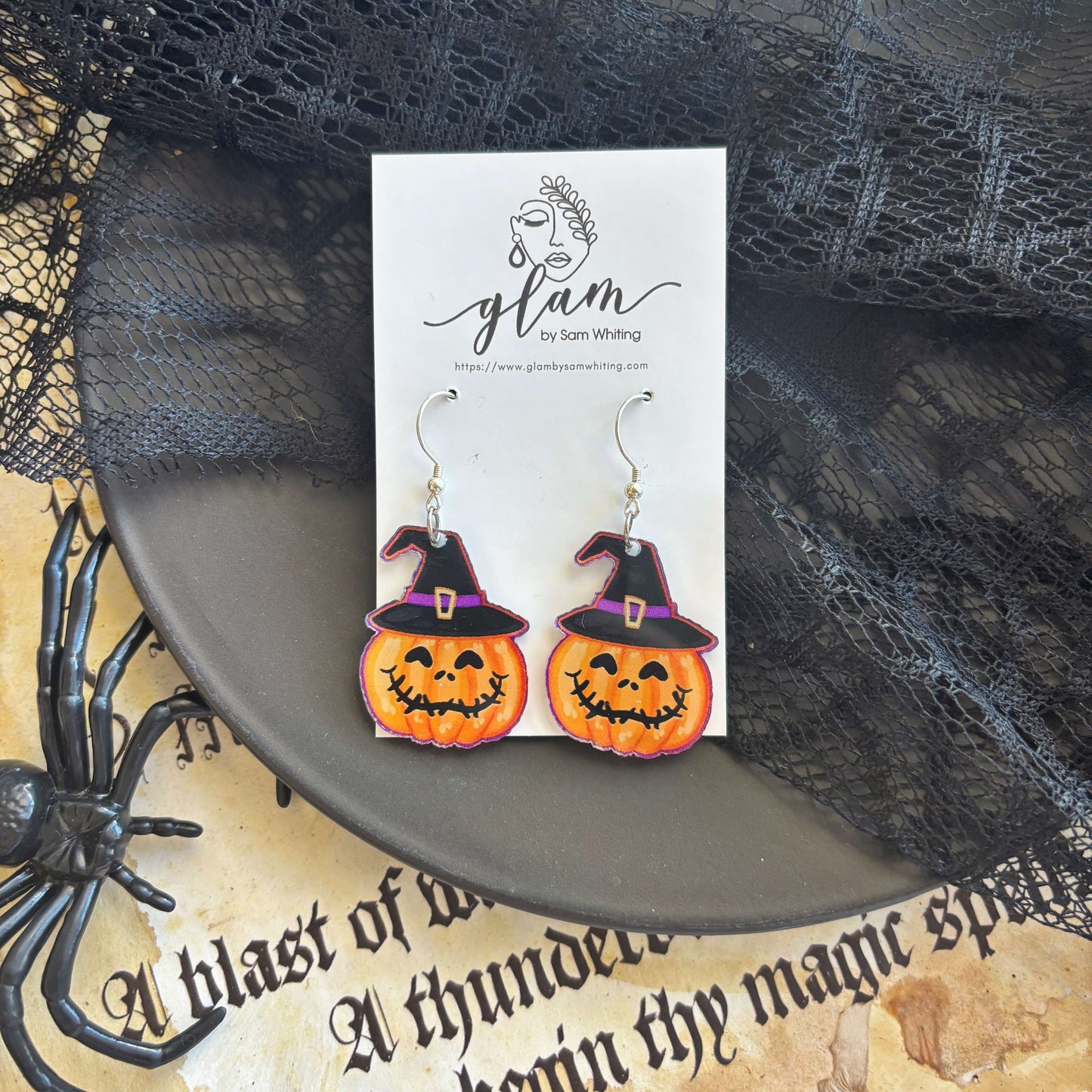 Jack-O-Lantern // Acrylic Earrings