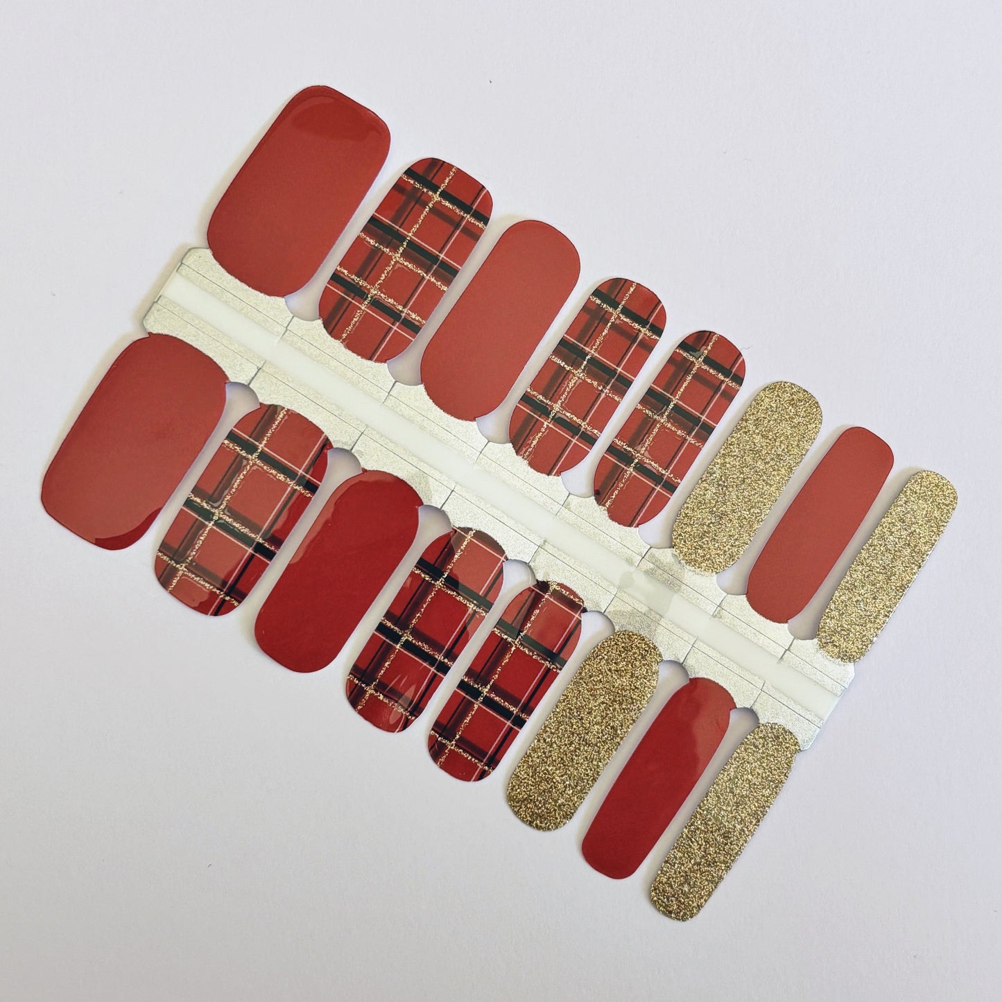 Plaid Pj's // Christmas Nail Polish Strips