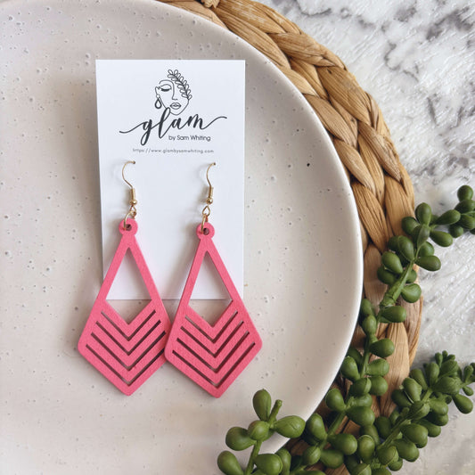 Flamingo Diamonds // Timber Earrings