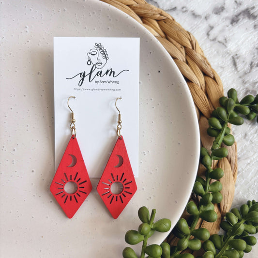Twilight Dangles Red // Timber Earrings
