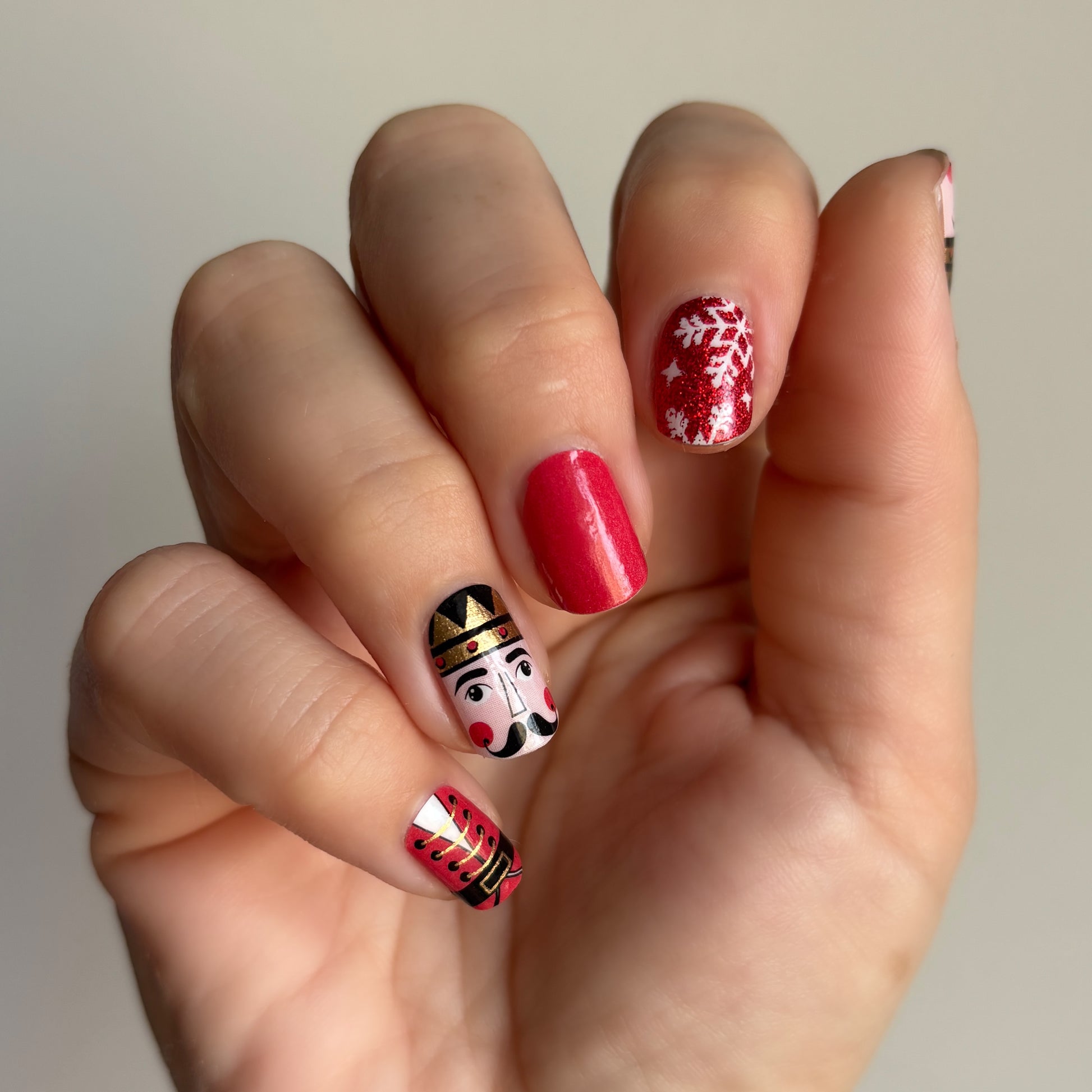 Nutcracker Christmas Nail Polish Strips manicure
