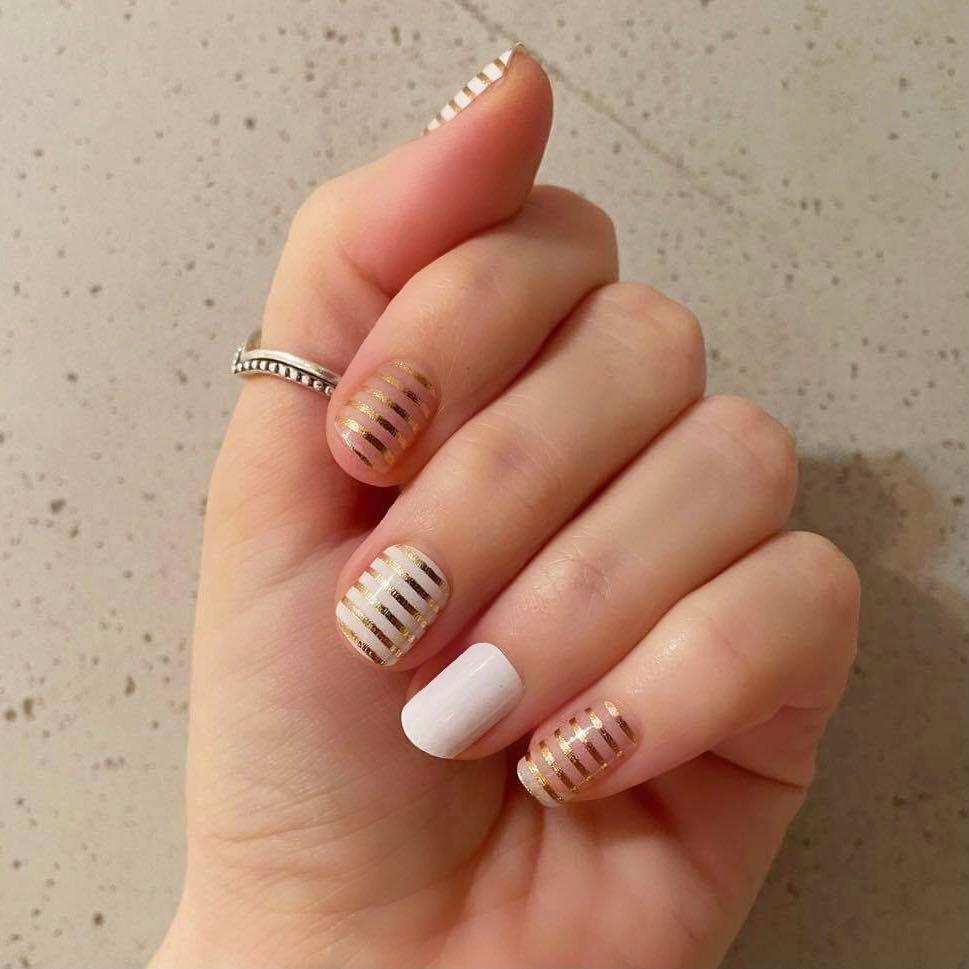 Gold Stripe // Nail Polish Strips