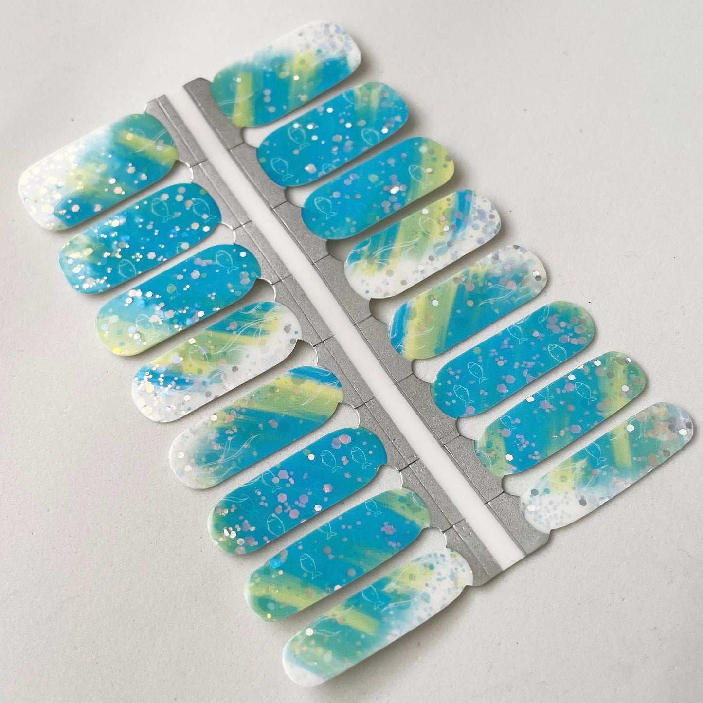Seafoam Sparkle // Nail Polish Strips