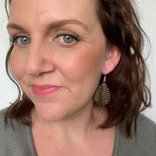 Load image into Gallery viewer, Mini Teardrop // Leather Earrings
