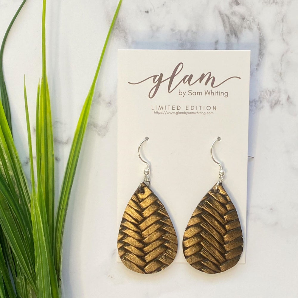 Mini Teardrop // Leather Earrings