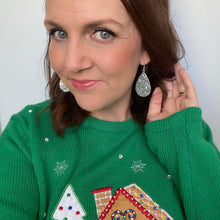 Load image into Gallery viewer, Christmas leather earrings

