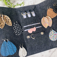 Load image into Gallery viewer, glam travel pouch for leather earrings and jewellery
