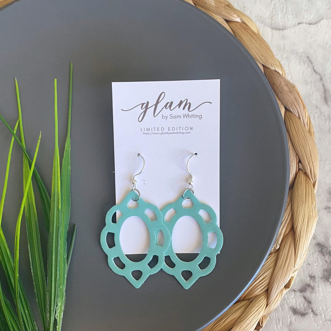Turquoise Arendelle // Leather Earrings