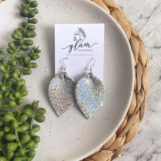 Holo Midi Petals // Hook Earrings