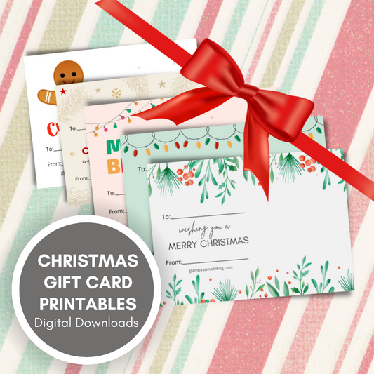 Christmas Earring Gift Card Printable // Digital Download
