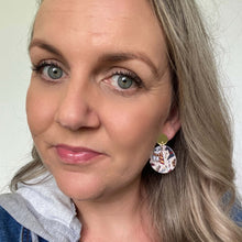 Load image into Gallery viewer, hogwarts harry potter leather earrings stud dangle
