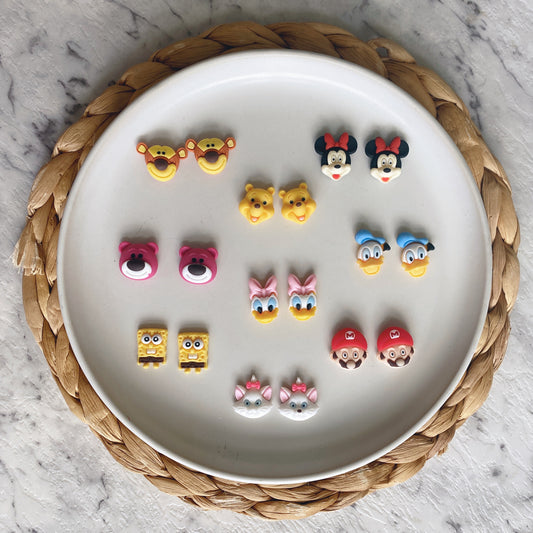 Character Studs // Clay Earrings
