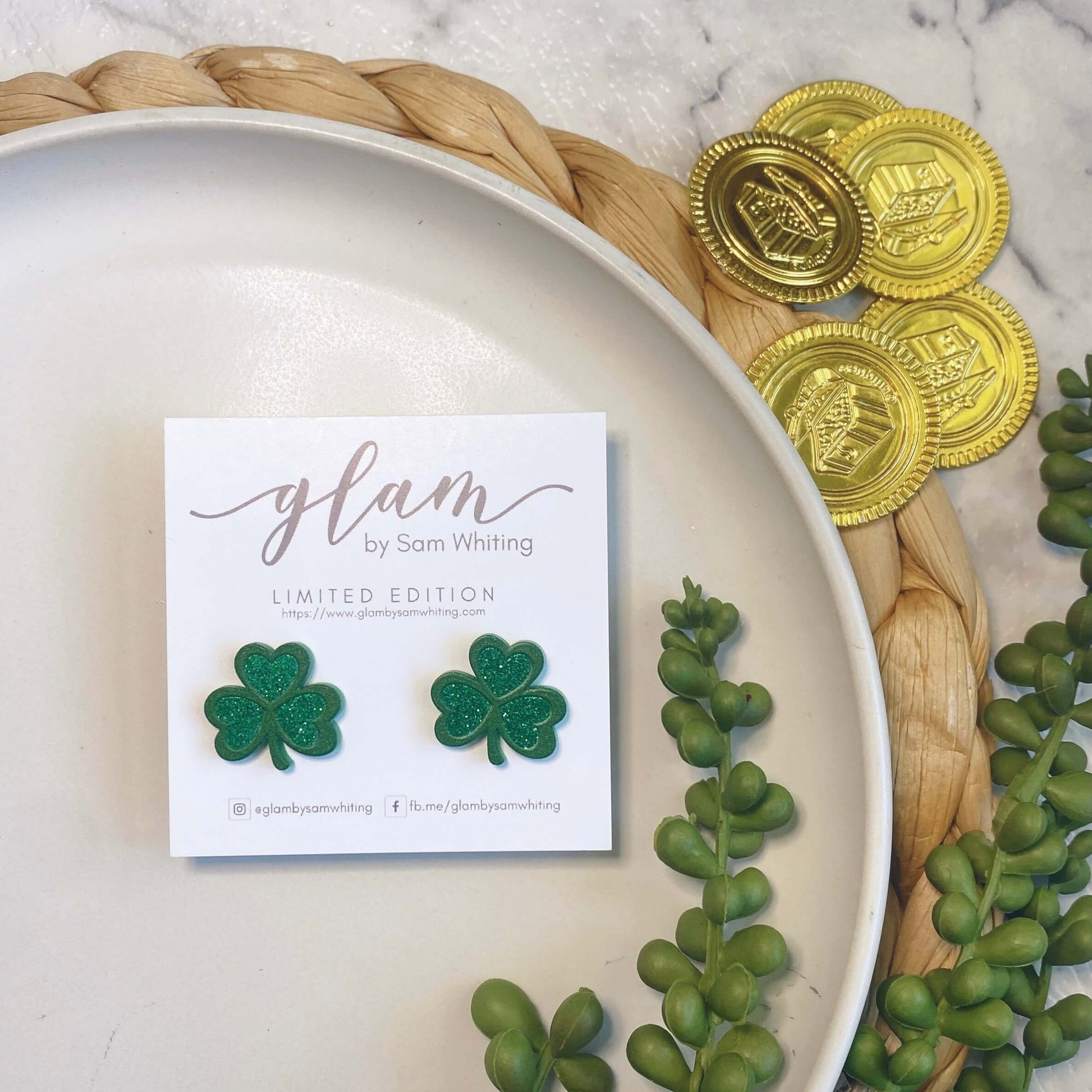 St Patricks Day earrings