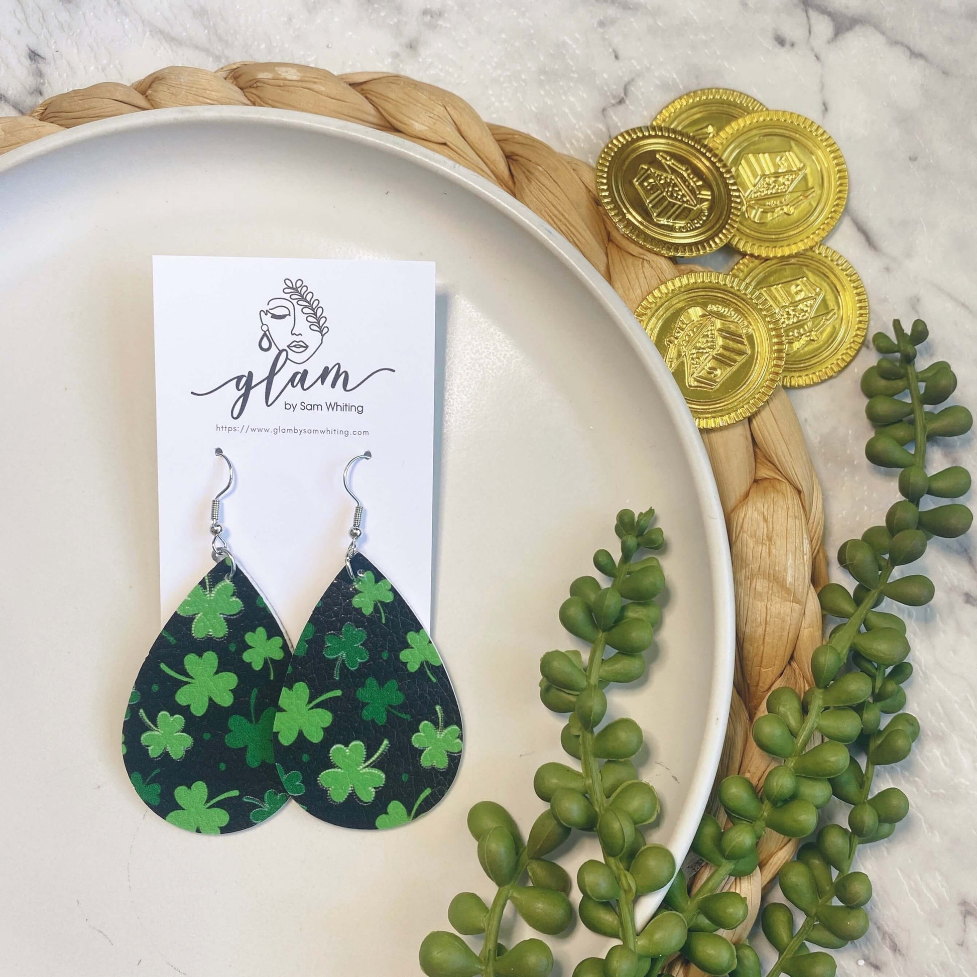 St Patricks Day earrings