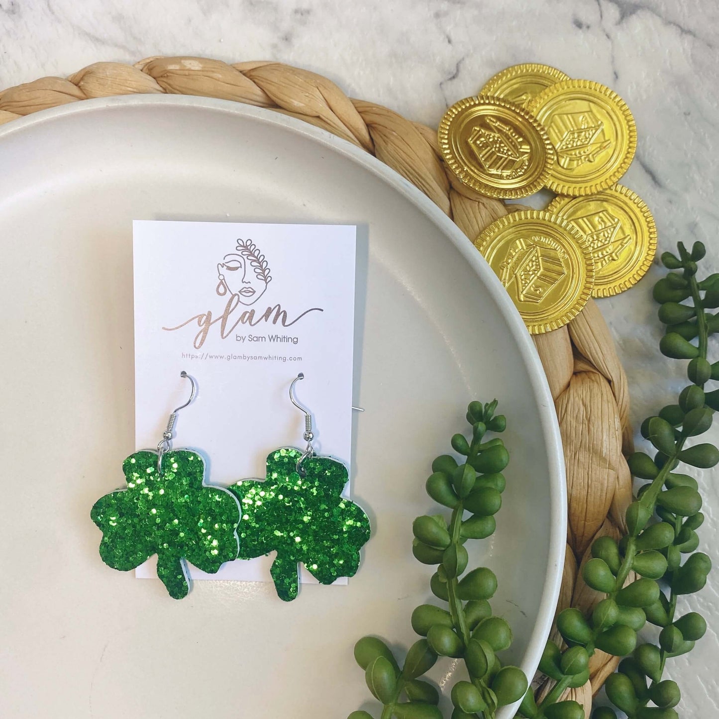 St Patricks Day earrings