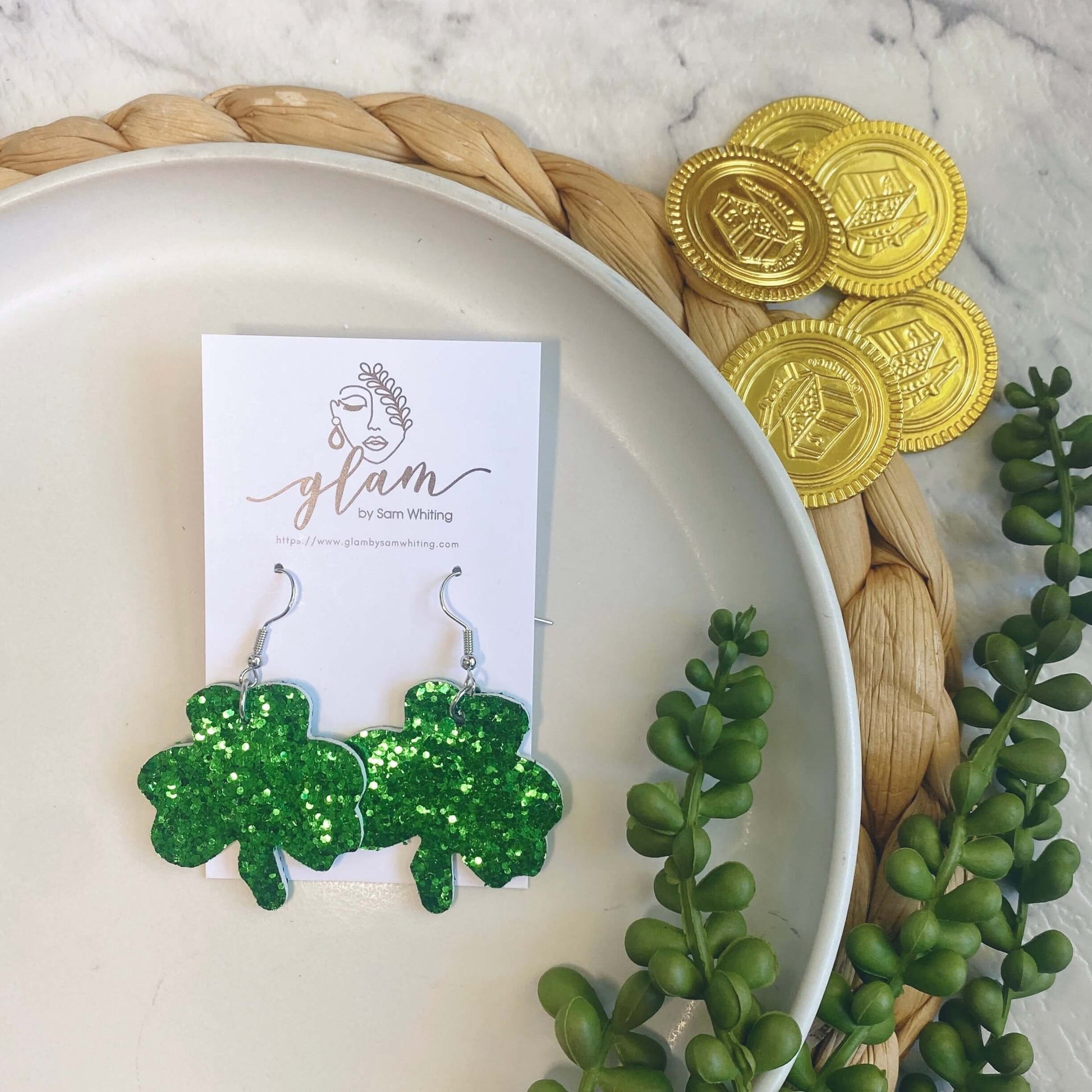 St Patricks Day earrings