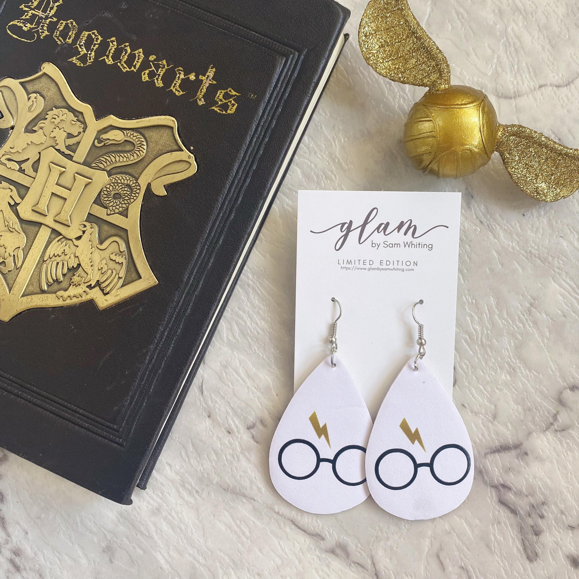 harry potter leather earrings