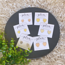 Load image into Gallery viewer, Mirror Hearts // Acrylic Stud Earrings
