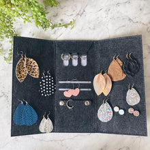 Load image into Gallery viewer, glam travel pouch for leather earrings and jewellery
